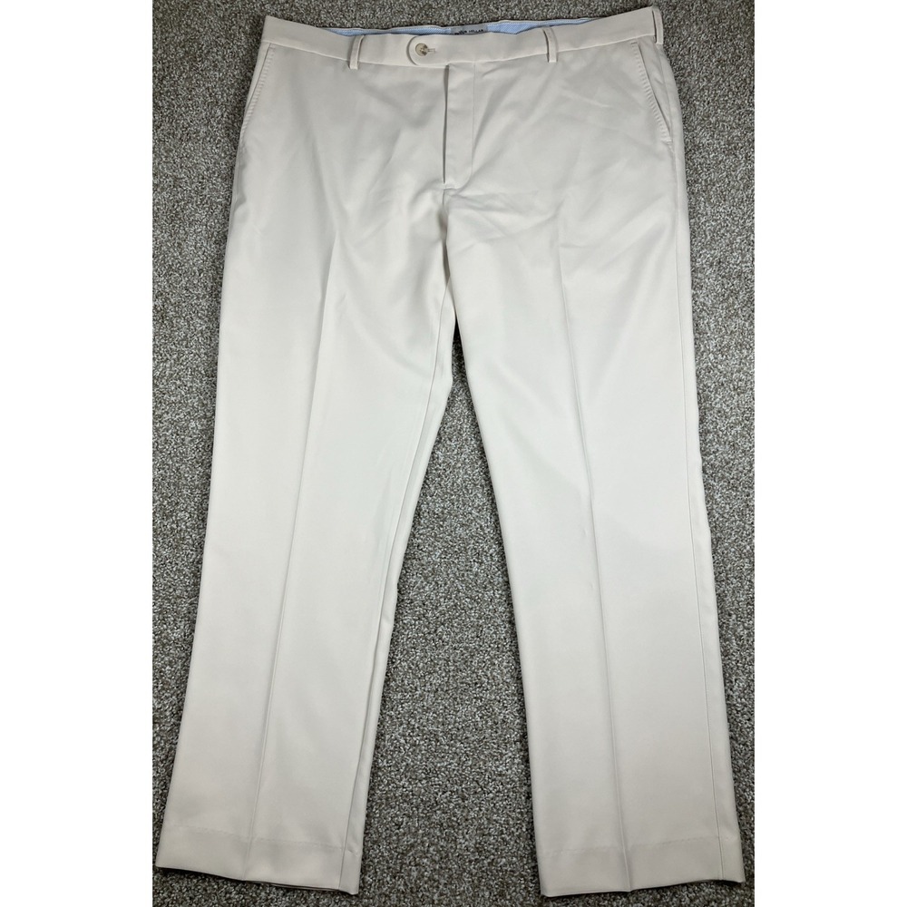 Peter Millar Beige Durham High Drape Straight Performance Pants‎ 40 x 30 Golf
